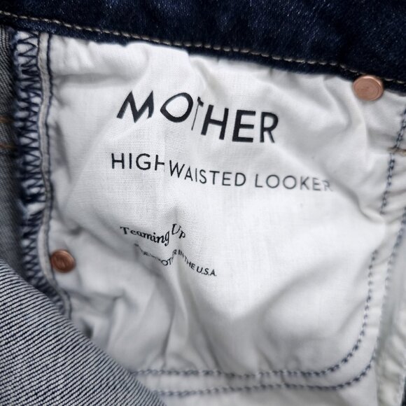 NWT MOTHER High Waisted Looker Jeans Teaming Up Wash Stretch Sizes 27 and 29 - Picture 6 of 9